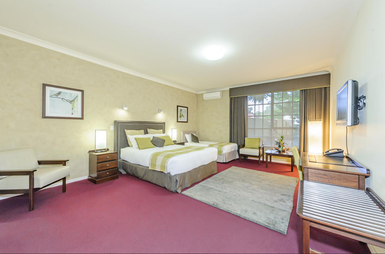 hotel room at mahogany inn and distillery in mundaring